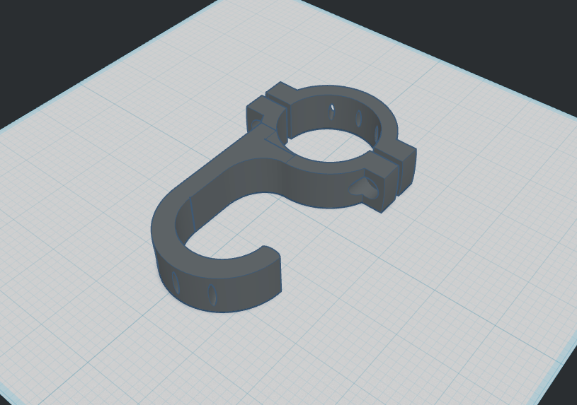 Steering wheel hanger 3D model snapshot